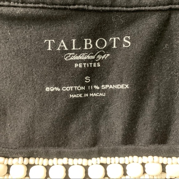 Talbots beaded neckline cotton knit petite tank - Picture 6 of 6